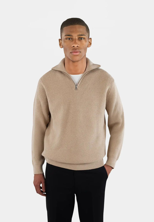 Reuben knitted half zip