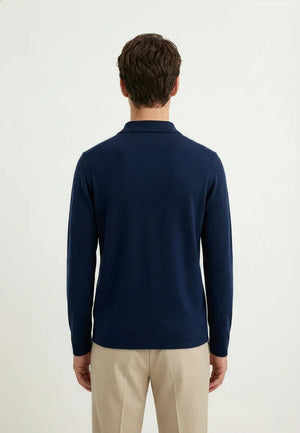 Caleb Stickad Tröja Halfzip