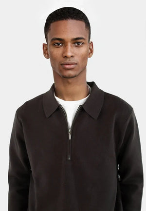 Caleb Stickad Tröja Halfzip