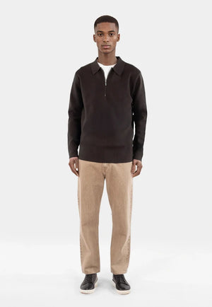 Caleb Stickad Tröja Halfzip