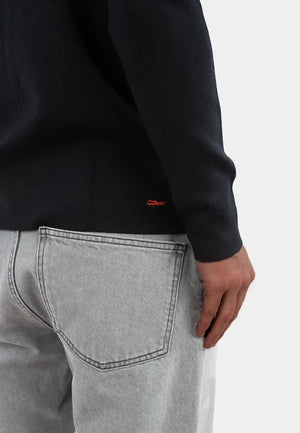 Caleb Stickad Tröja Halfzip