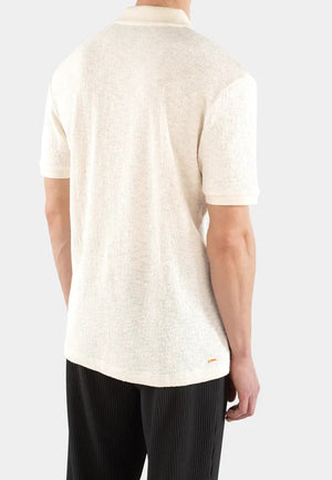 John boucle tröja halvzip