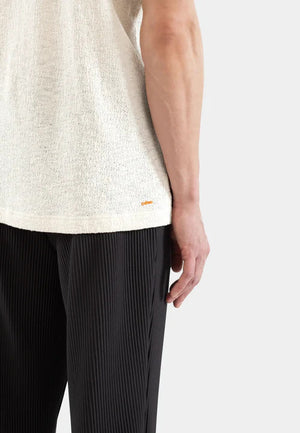 John boucle tröja halvzip