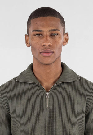 Reuben knitted half zip
