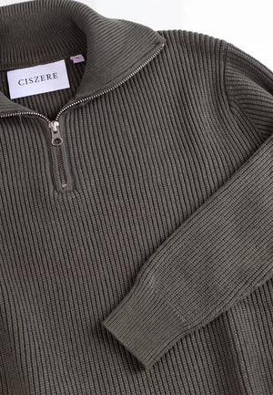 Reuben knitted half zip