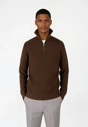 Reuben knitted half zip