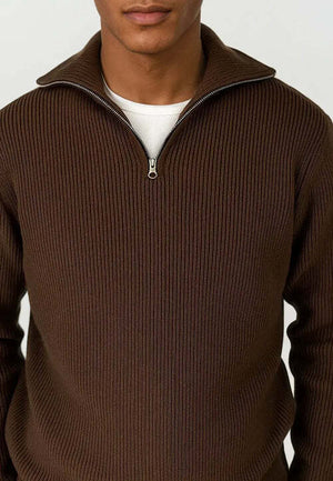 Reuben knitted half zip