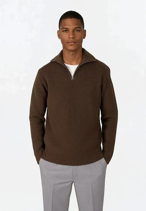 Reuben knitted half zip