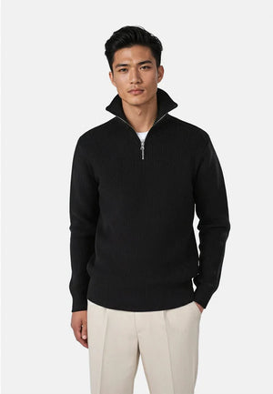 Reuben knitted half zip
