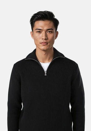 Reuben knitted half zip