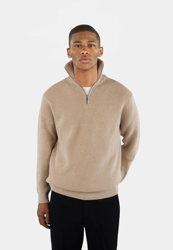 Reuben knitted half zip