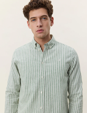 Stripe Cotton-Linen Shirt