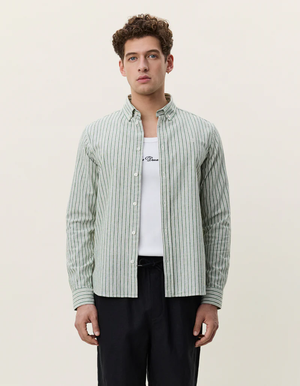 Stripe Cotton-Linen Shirt