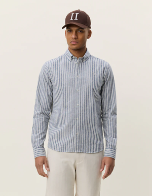 Stripe Cotton-Linen Shirt