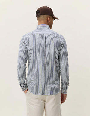 Stripe Cotton-Linen Shirt